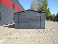 Garaż blaszany blaszak dach dwuspadowy Grafit (1)
