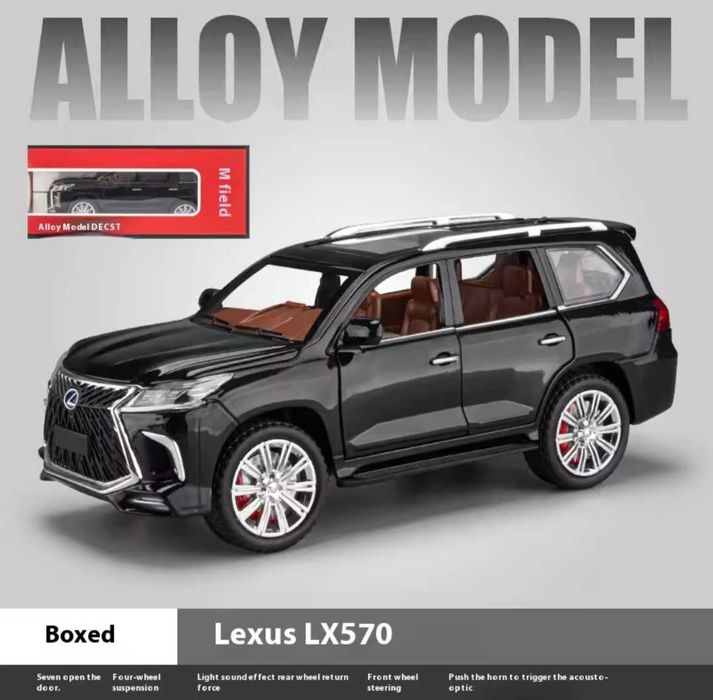 Модель Lexus LX Масштаб 1:24 из цинкового сплава со звуком