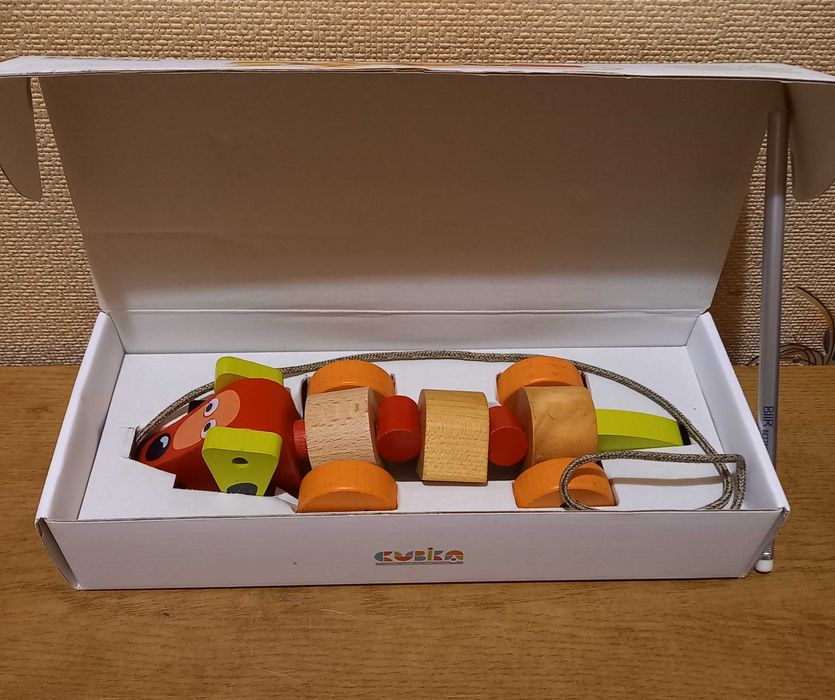 Дерев'яні іграшки Cubika каталки Такса и Крокодил Поїзд сортер