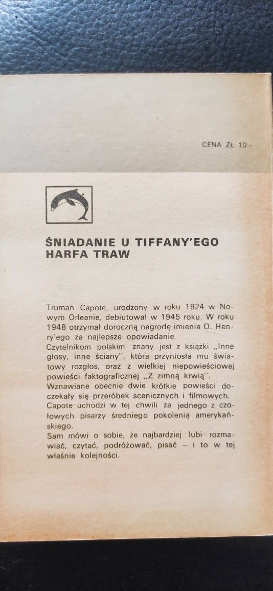 "Śniadanie u Tiffany'ego" "Harfa traw"  Truman Capote