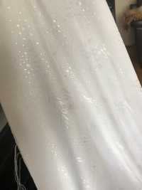 ткань шелк искусственный белый цветной