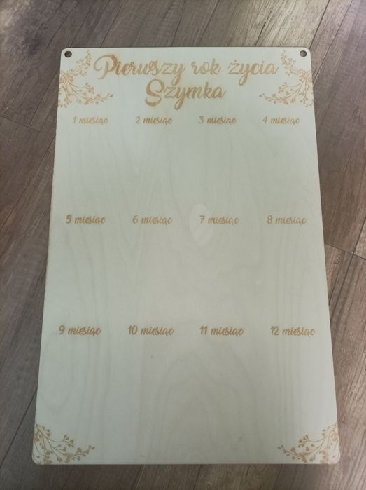 Prezent chrzest roczek Pierwszy Rok życia Szymka szymon