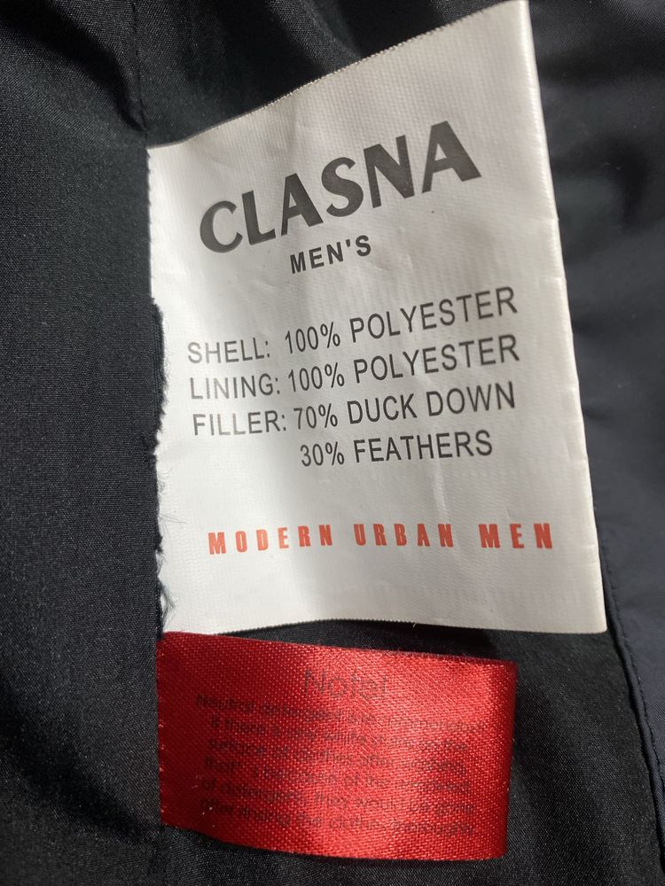 Пуховик куртка мужская Clasna 3 xl 56 новый