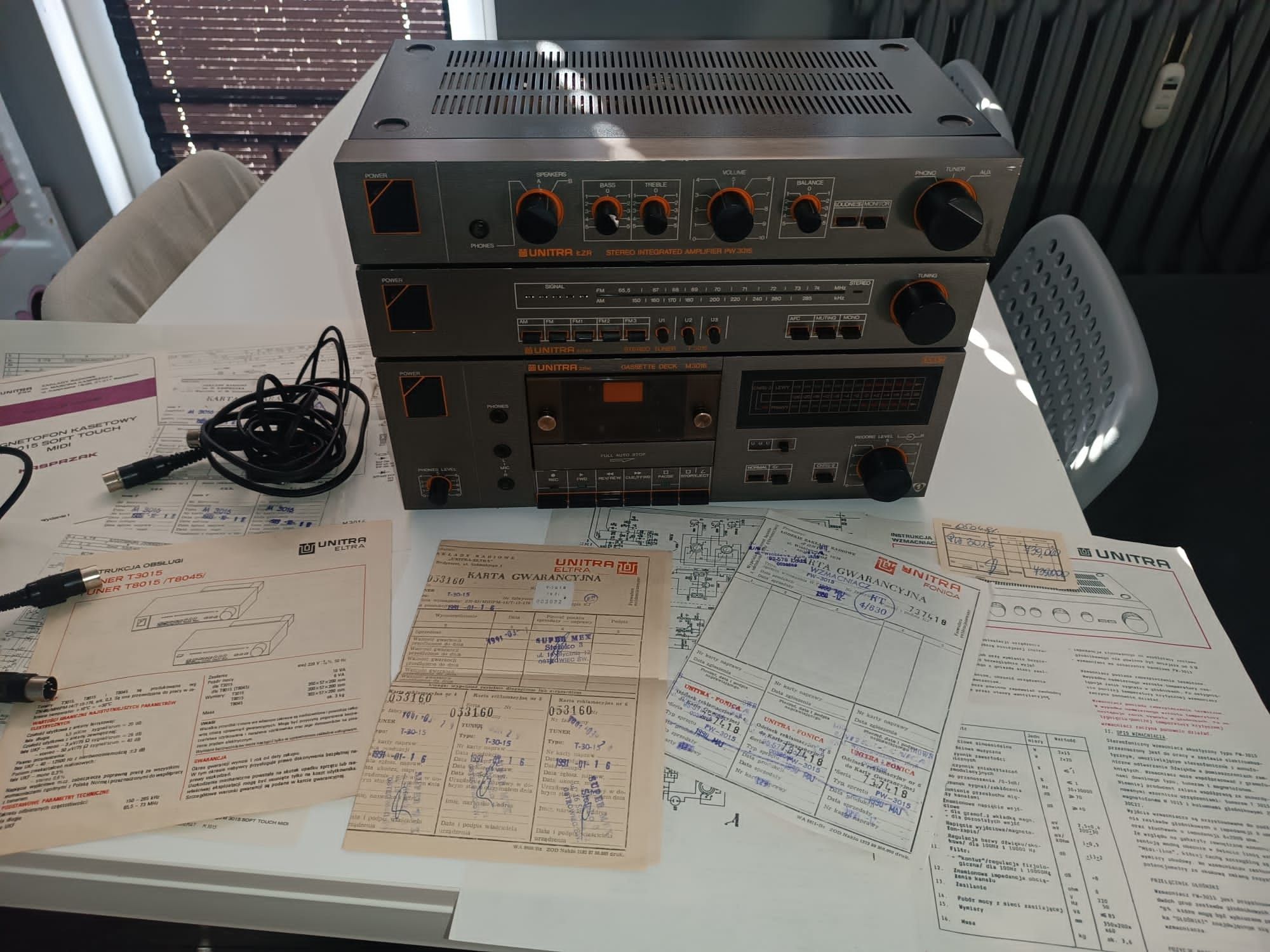 Wieża Unitra Fonica ZM3000 M3016 PW3015 T3015