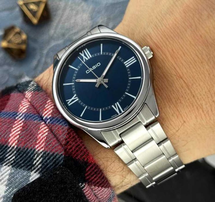 Чоловічий годинник Casio MTP-V005D-2B5 Оригінал Гарантія Мужские часы