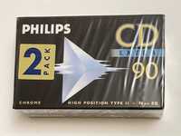 Kaseta magnetofonowa audio czysta chrome 90 Philips 2-pack