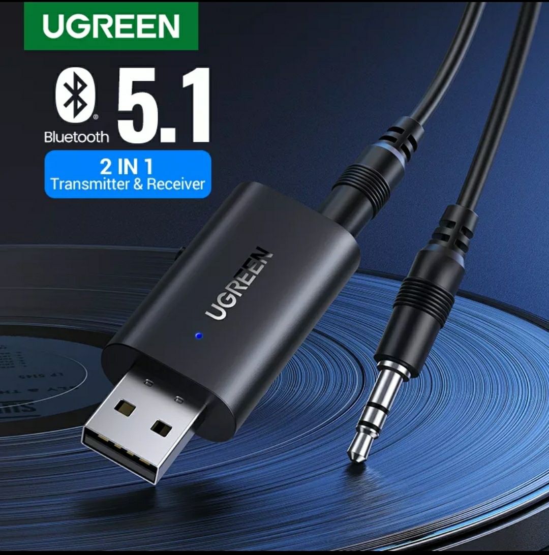 Bluetooth adapter Ugreen 5.1. приемник/передатчик Aux 3.5mm.