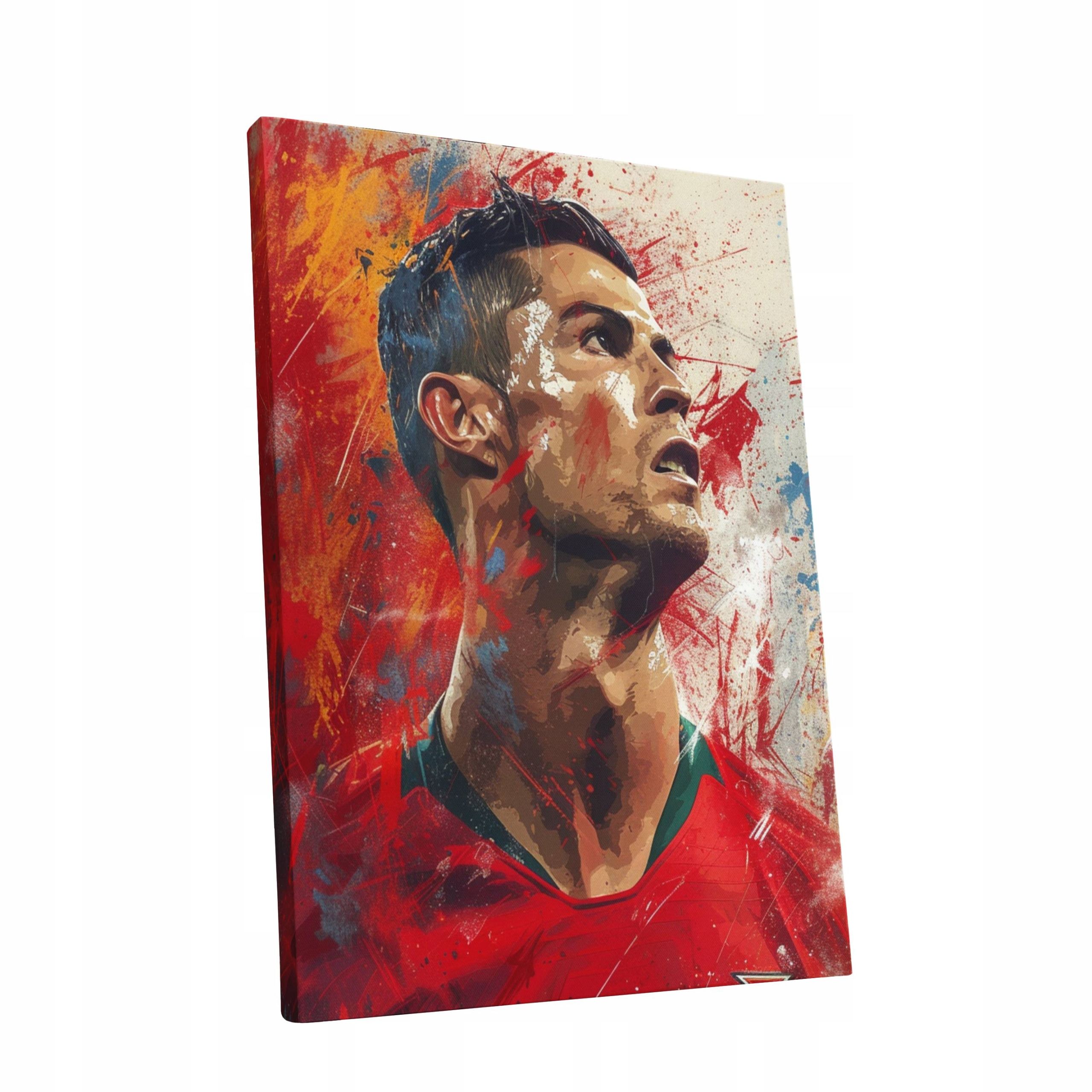 Obraz na płótnie Cristiano Ronaldo CR7 w nowoczesnym stylu 90x120 cm