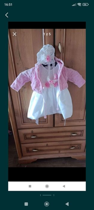 Komplet do chrztu dla dziewczynki