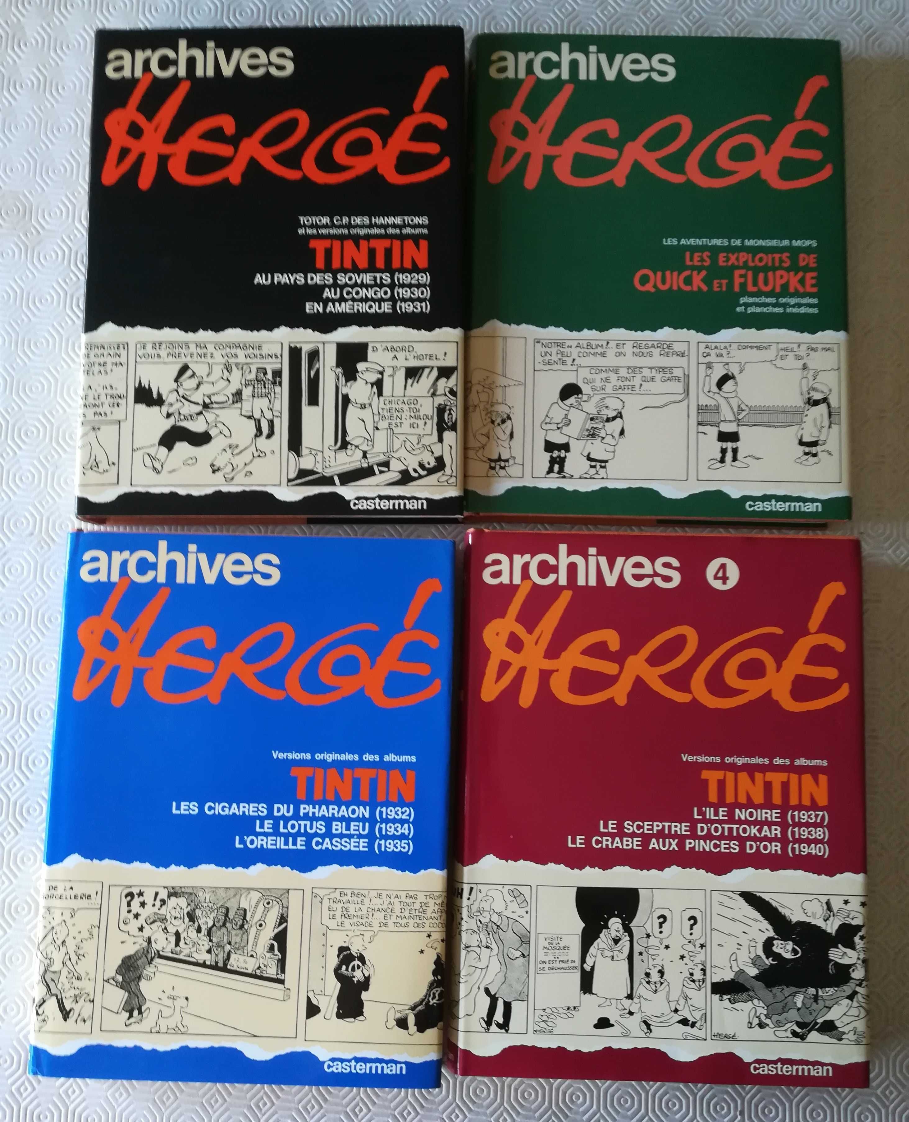 Archives Hergé - 4 vols coleção completa