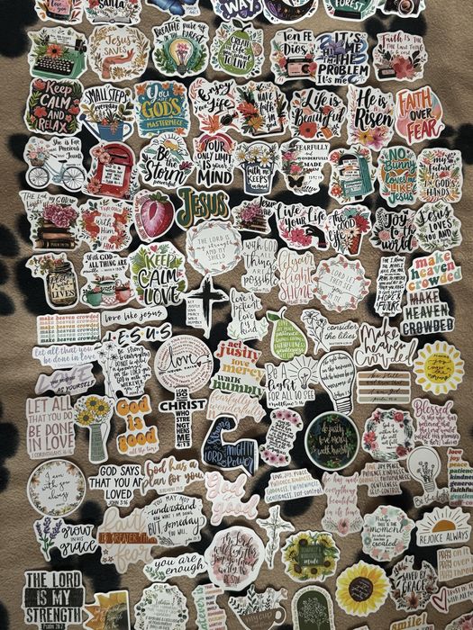 Стікери наклейки біблійна тематика 125 штук