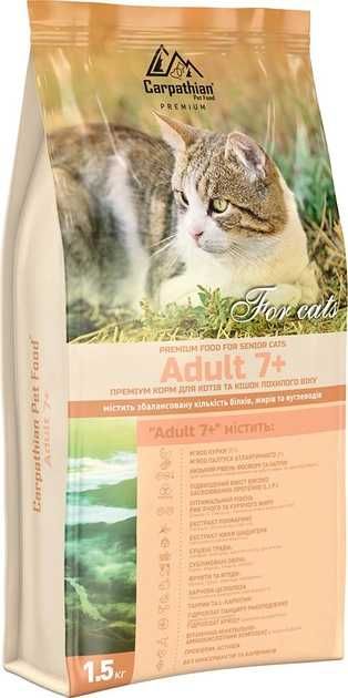 Корм для літніх кішок, 12кг, Carpathian Pet Food Adult 7+