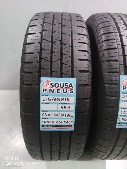 2 pneus semi novos 215-65r16 continental - oferta da entrega