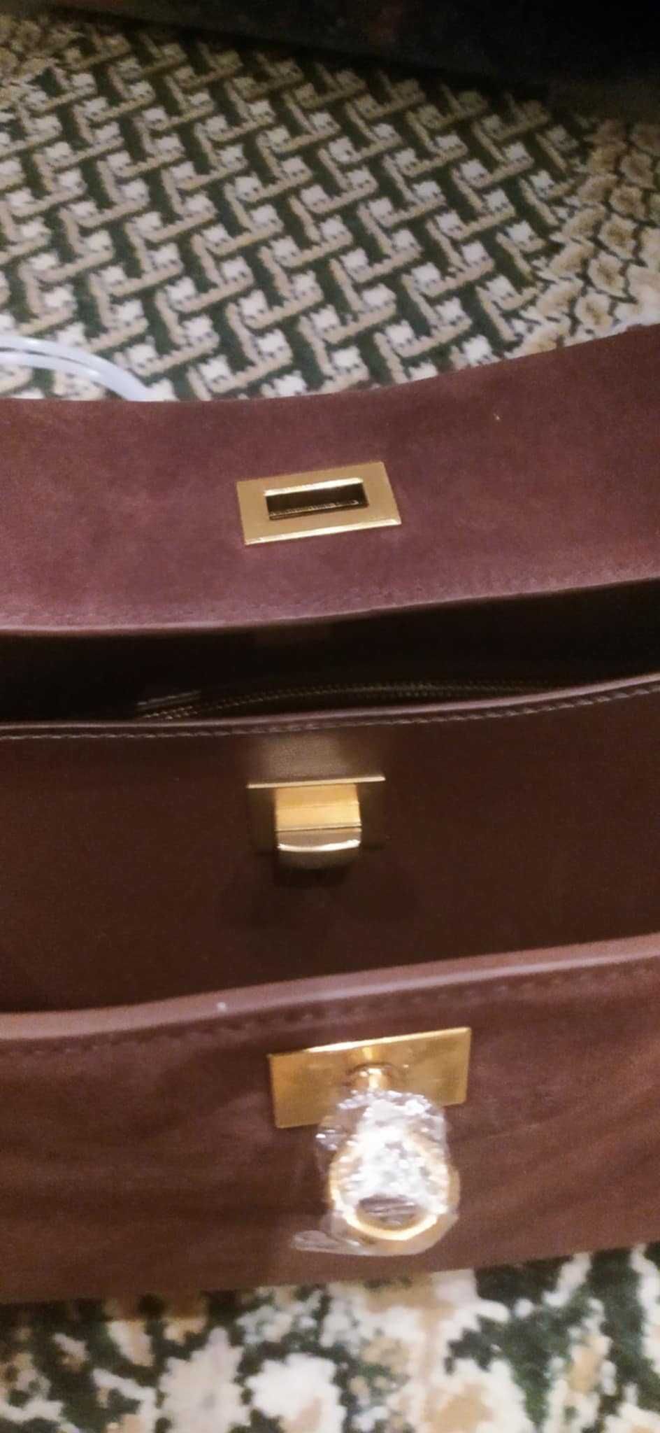 Luksusowa Torebka nowa jak Balenciaga Rodeo suede brown