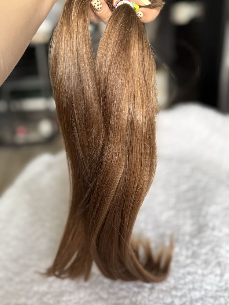 Włosy dziewicze polskie ścięte jasny brąz/ciemny blond