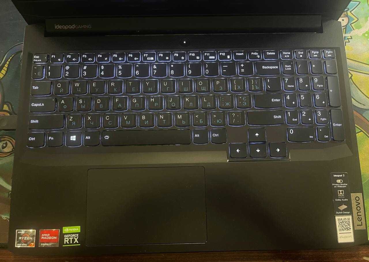 Ноутбук Lenovo IdeaPad Gaming 3 15ACH6 (детали)