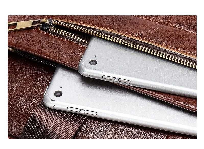 Skórzana męska retro torba biznesowa teczka na laptopa dokume ttst1548