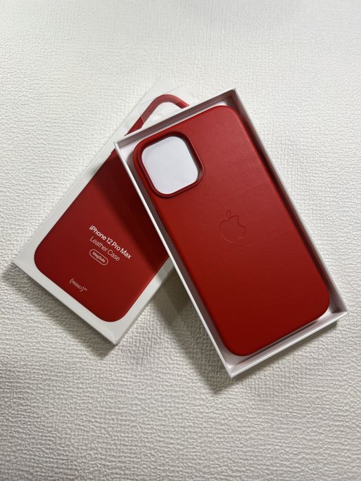 Etui Apple iPhone 12 Pro Max Leather Scarlet MagSafe