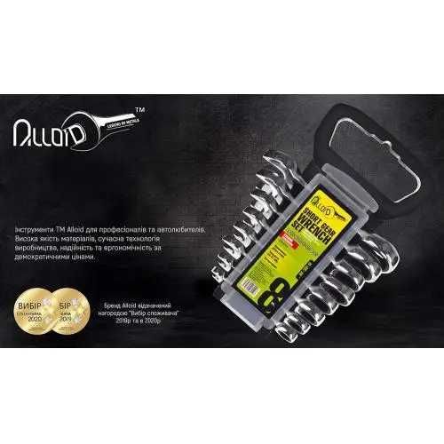 Набір комбінованих ключів з тріскачкою Alloid НК-2081-8 8 шт (8-19 мм)