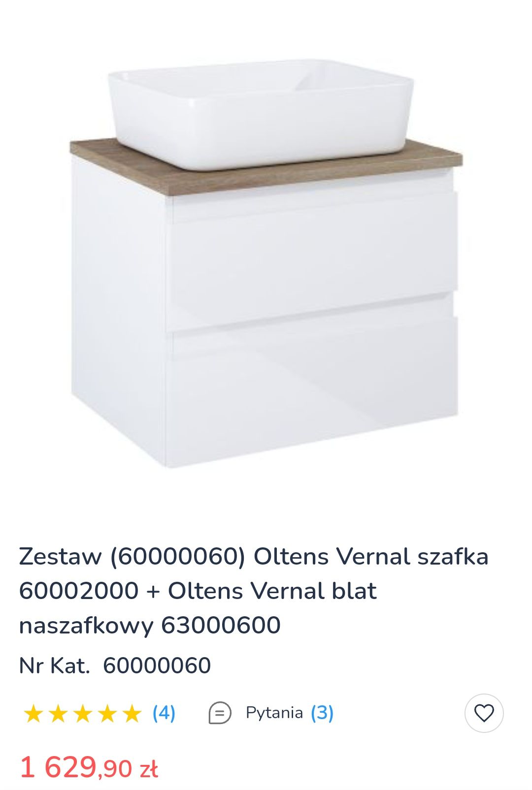 Sprzedam  Szafka Z Blatem pod umywalkę Biały Dąb