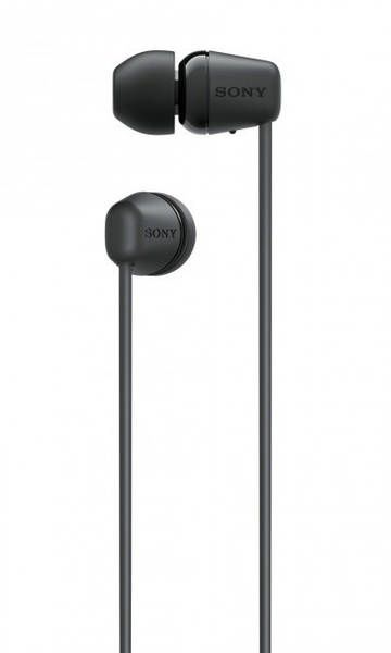 Навушники бездротові з мікрофоном Sony WI-C100 Black (WIC100B.CE7)