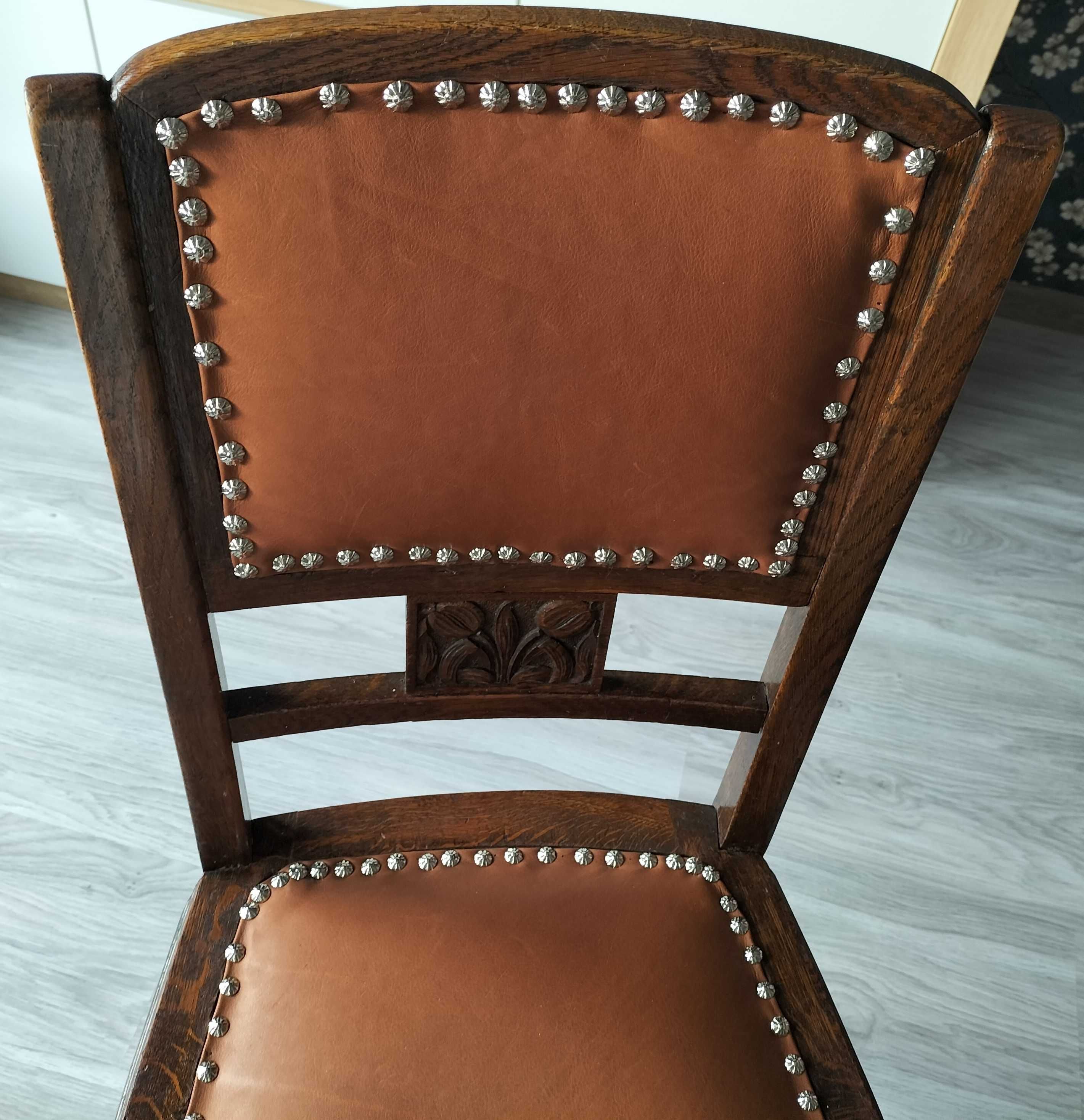 Krzesło w stylu gdańskim, lata 50. odnowione, piękny mebel