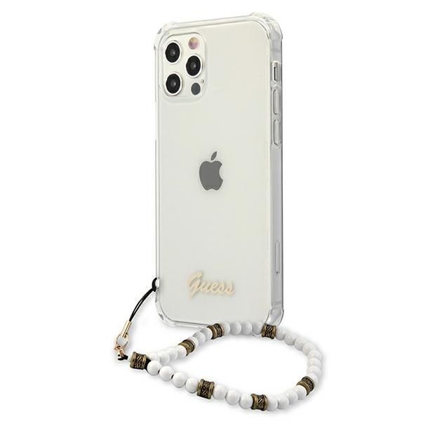 Etui Guess iPhone 12/12 Pro Transparent Hardcase White Pearl