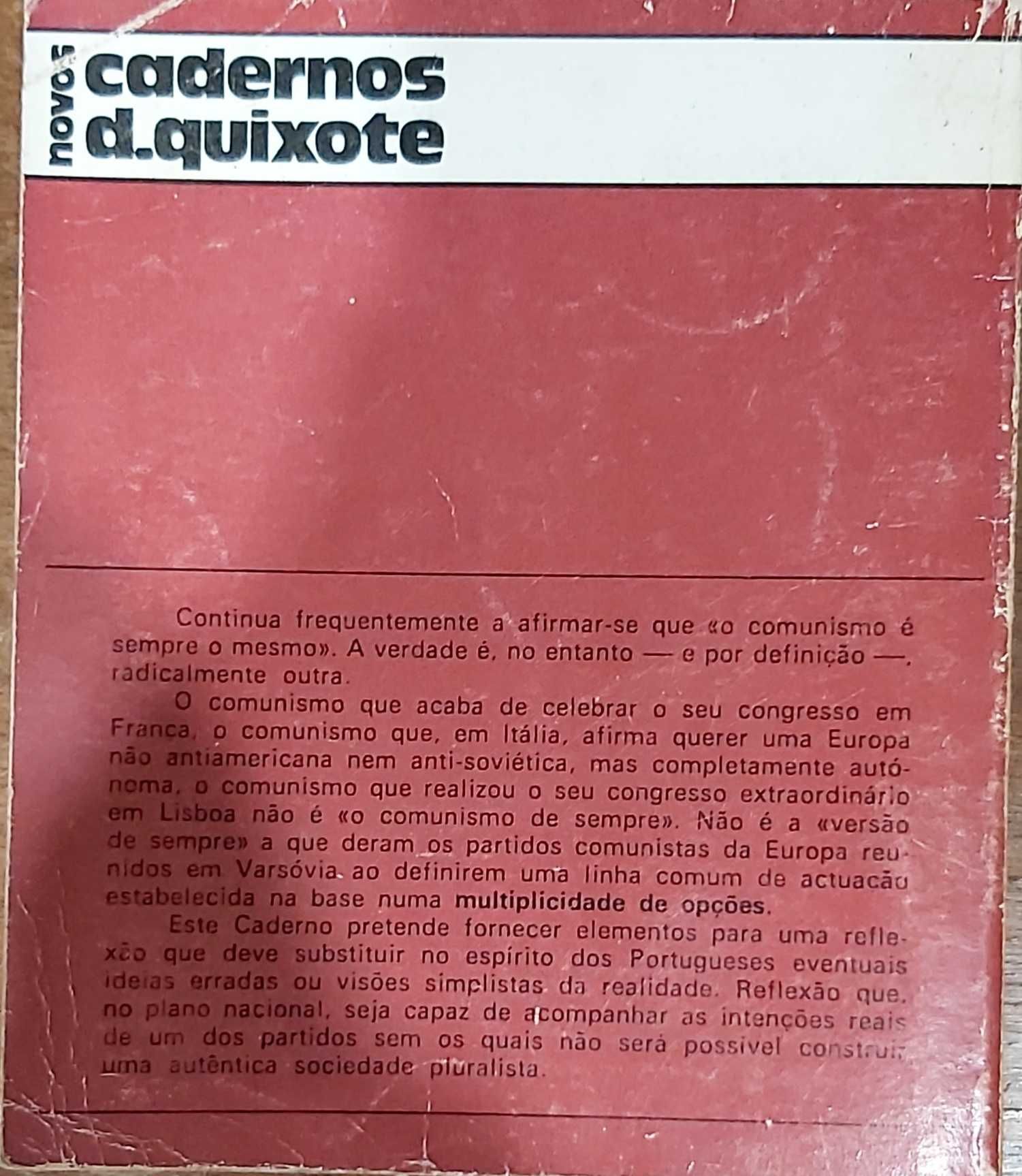 Livro - Novos cadernos D. Quixote - Europa um novo comunismo