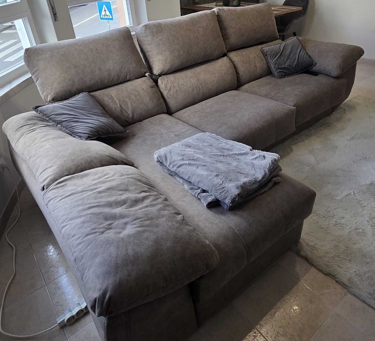 sofá chaise longue 3 lugares - NOVO