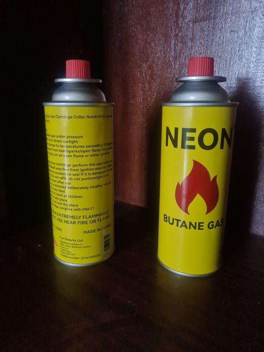Газовий балон цанговий Neon (бутан) Євроцоколь 220г