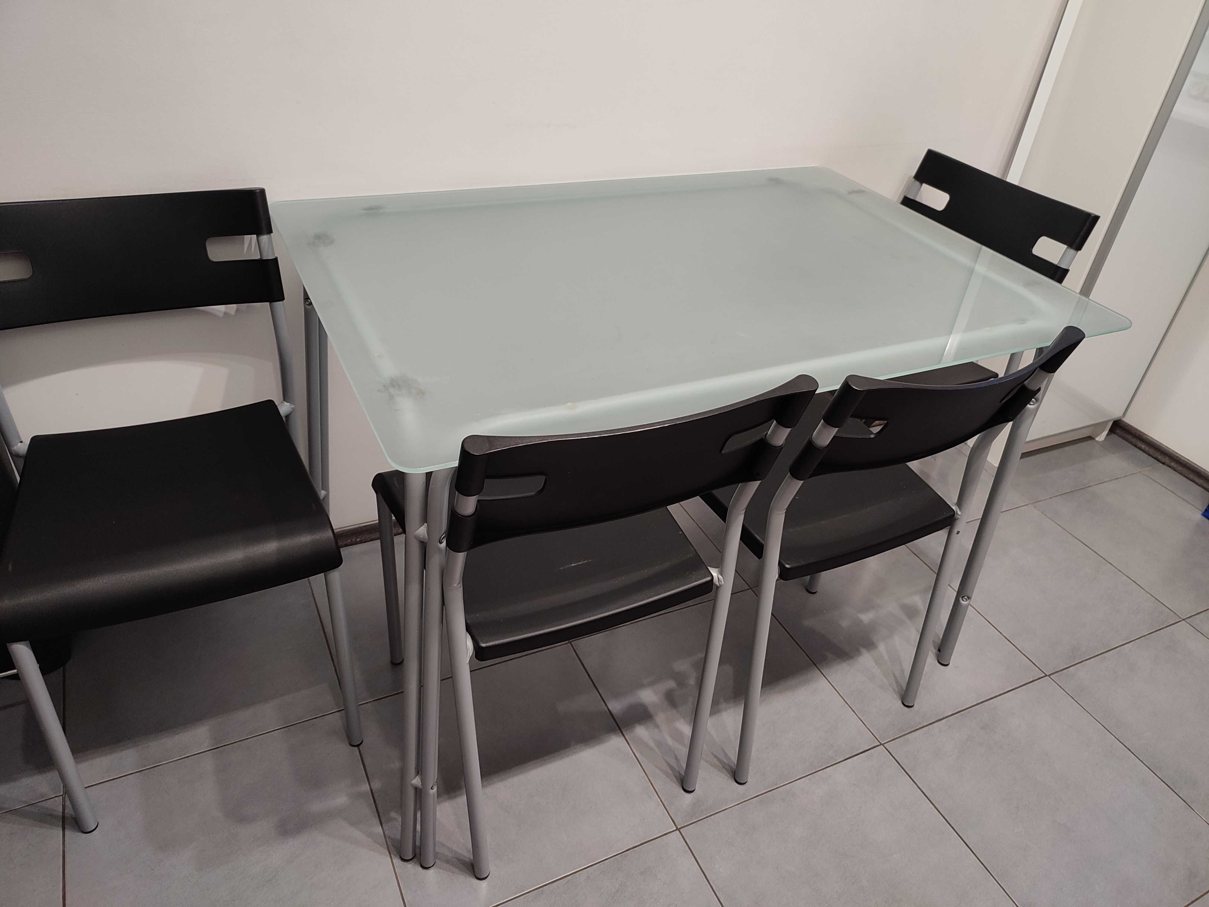 Stół + 4 krzesła Ikea