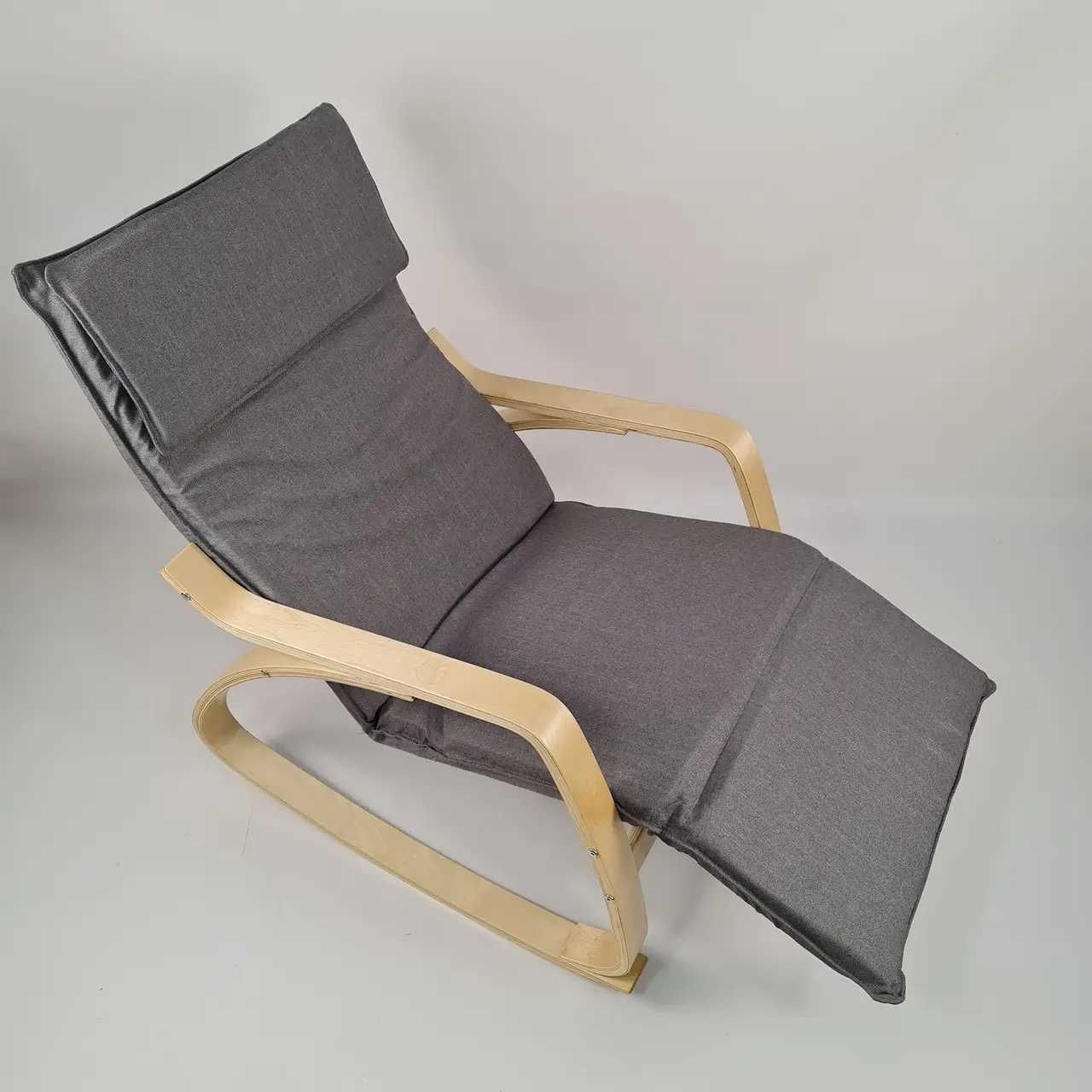 Крісло гойдалка для квартири, кресло качалка Style RC001 Natural Gray
