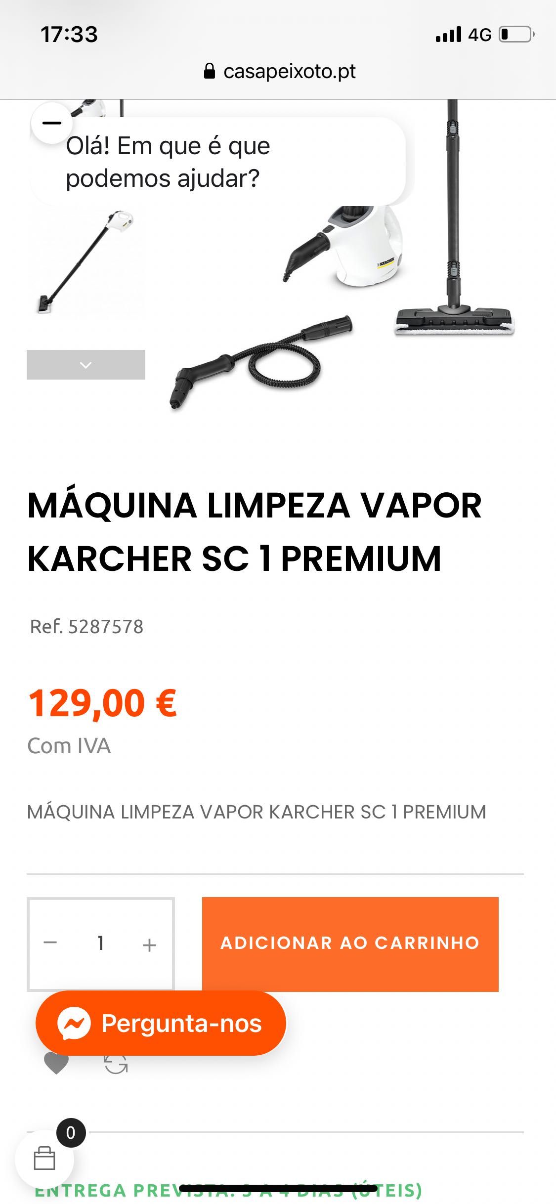 Máquina de Limpeza a Vapor