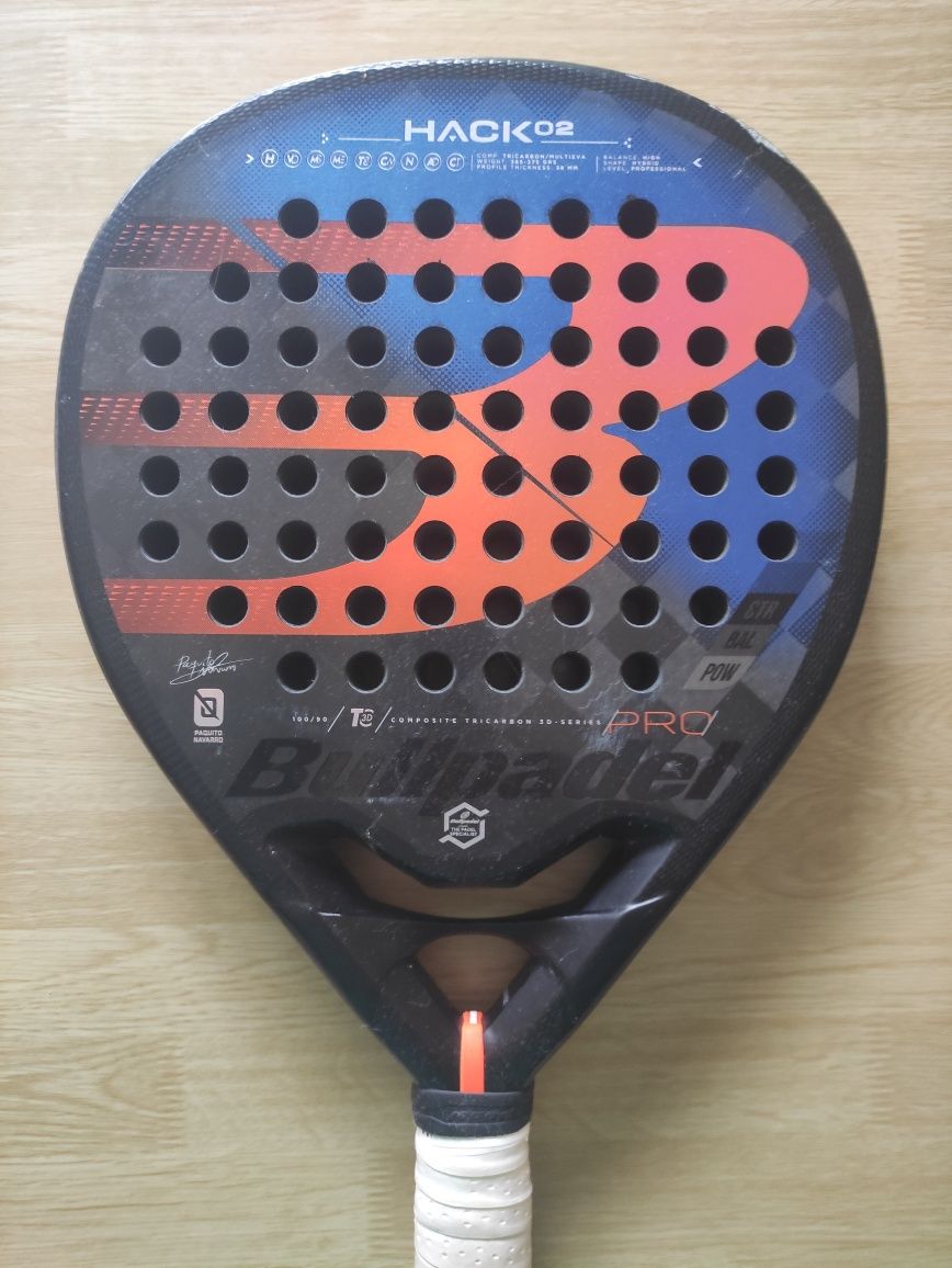 Raquete padel bullpadel hack 02 hybrid