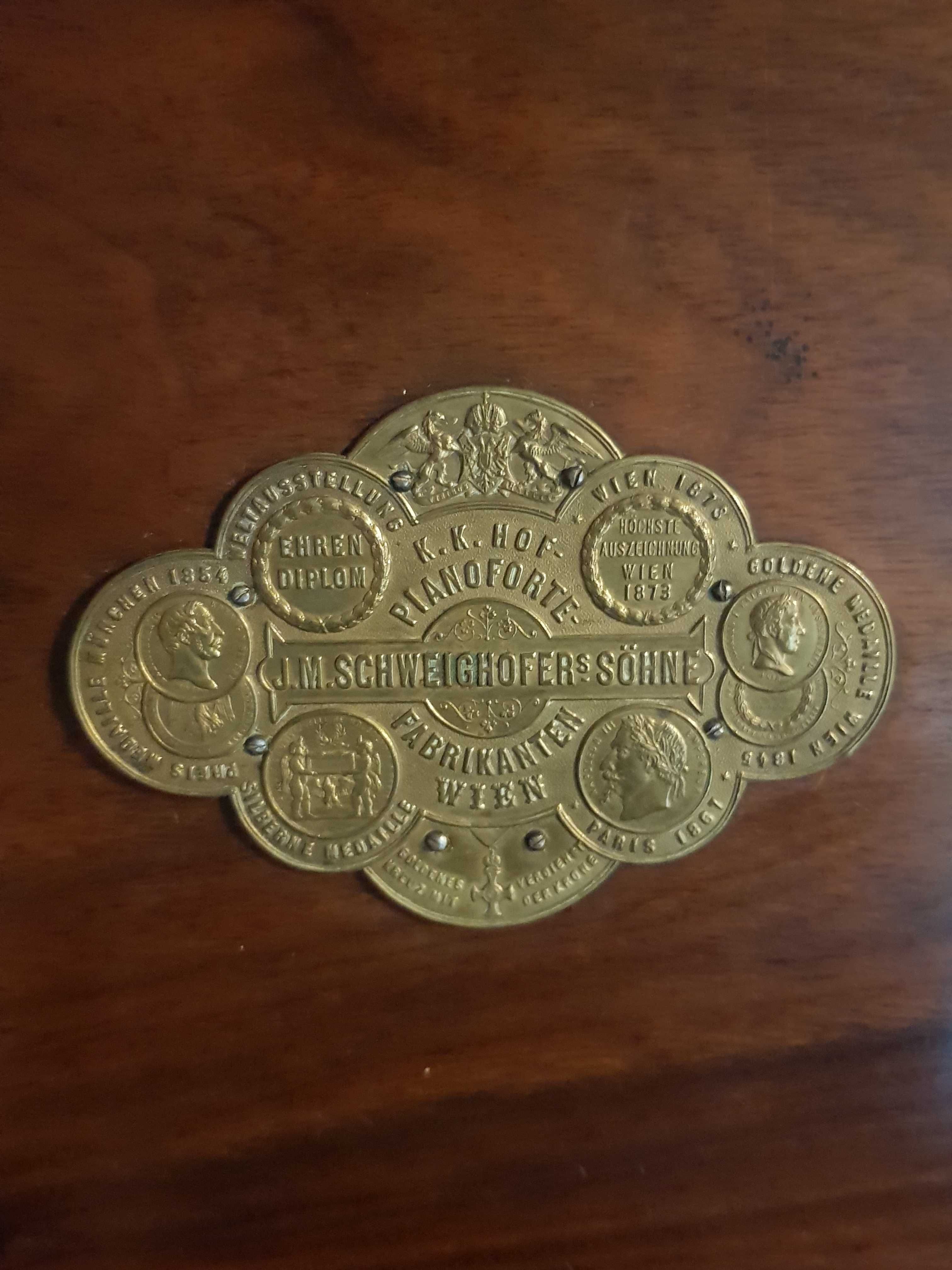 FORTEPIAN WIEDEŃSKI Z 1873 ROKU - J.M. Schweighofer Sohne in Wien