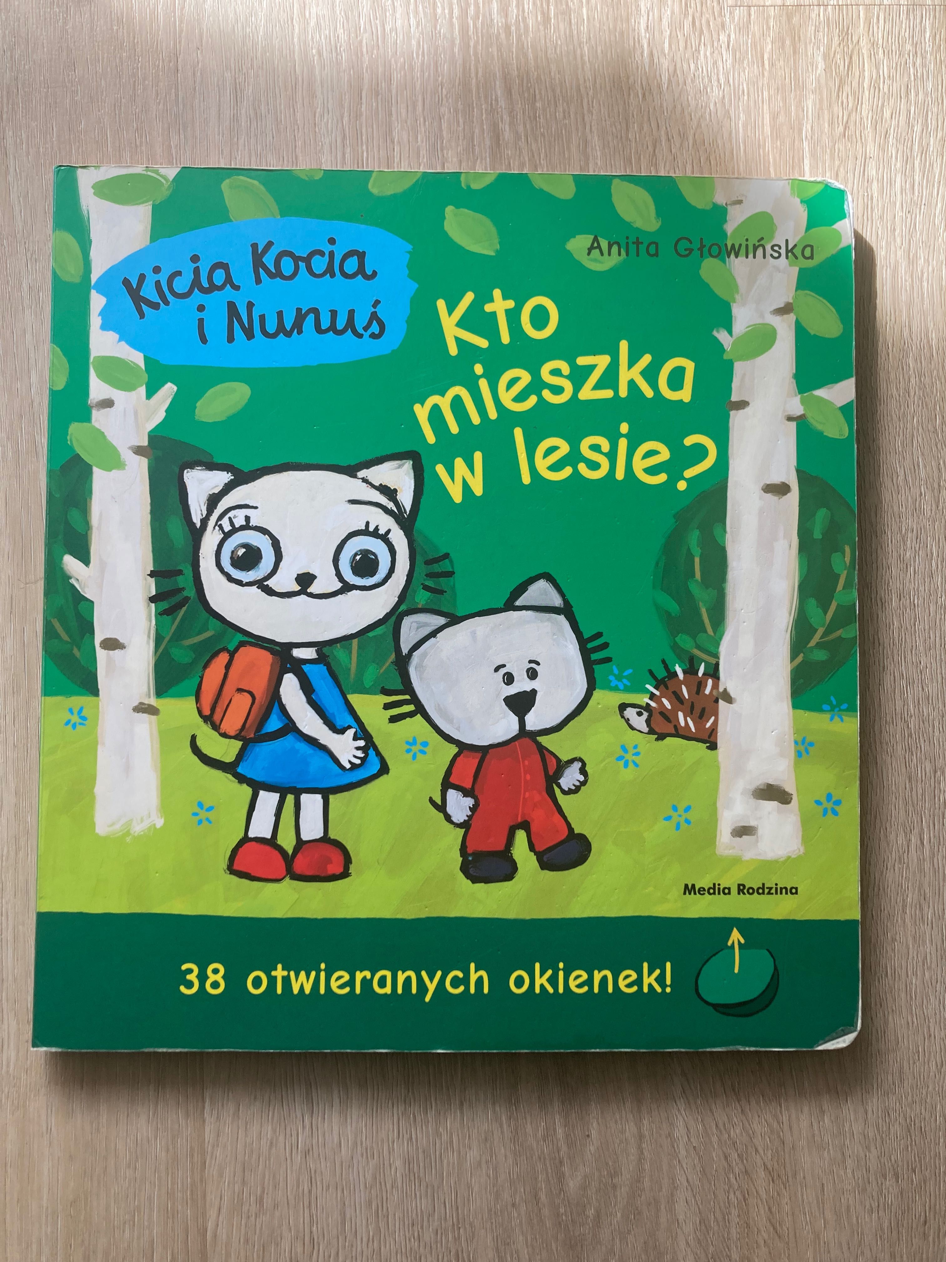 Kicia Kocia i Nunuś. Kto mieszka w lesie? - książka z okienkami