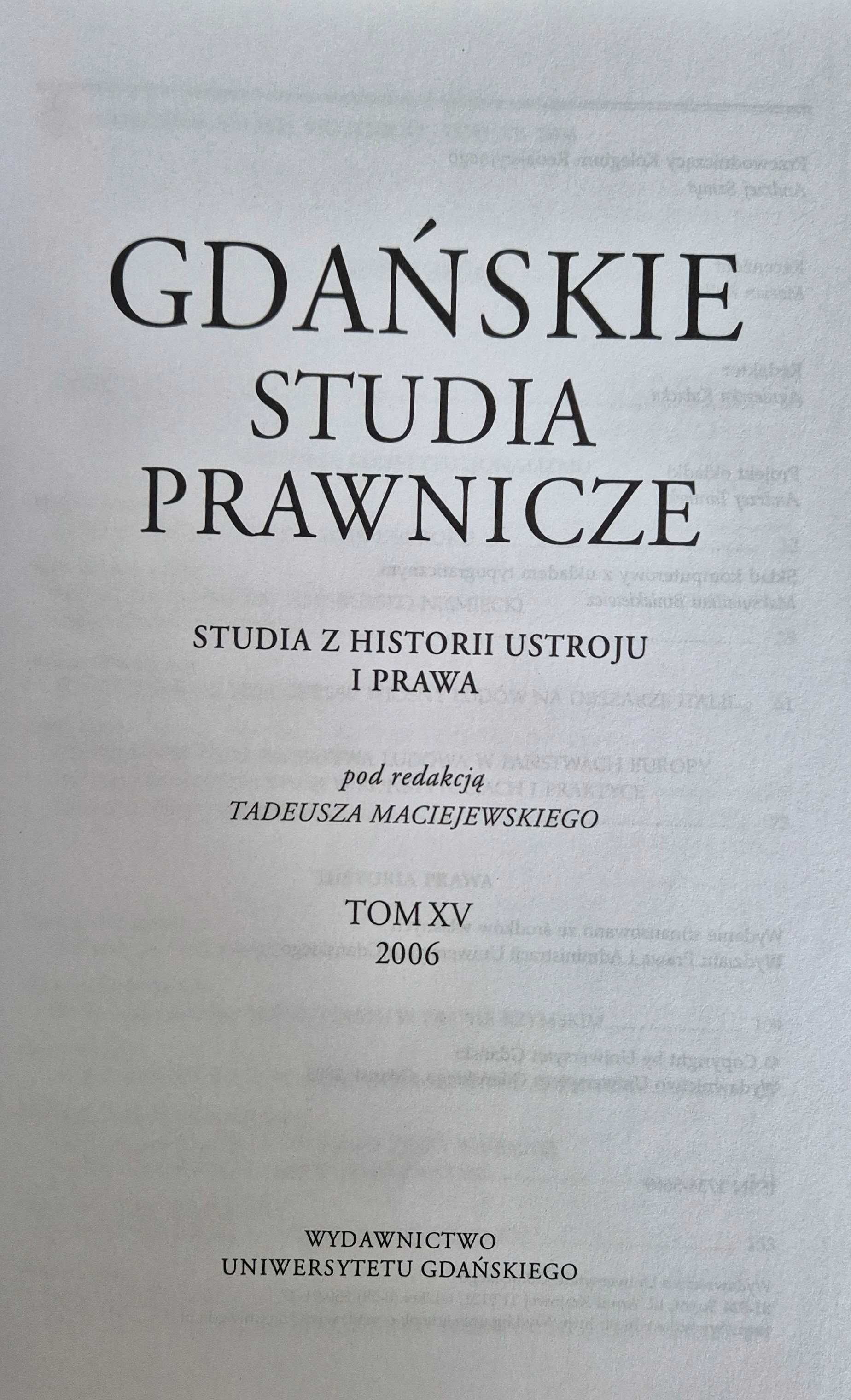 Studia z historii ustroju i prawa
