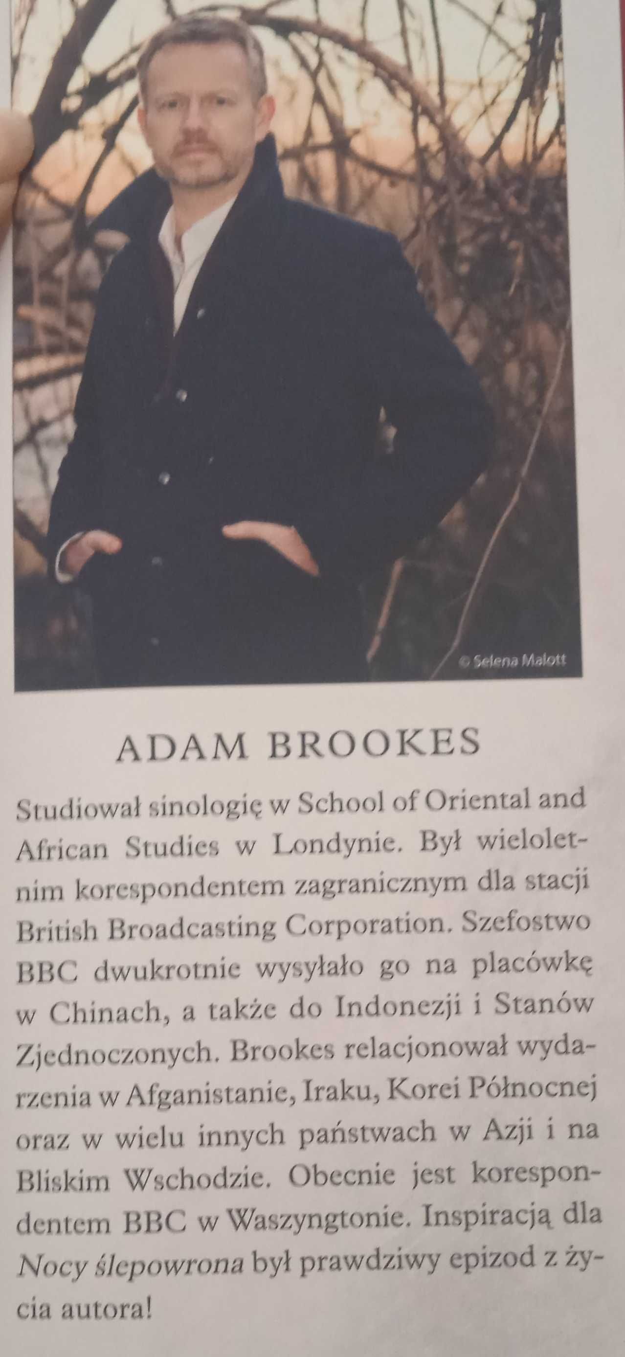 książka "Noc ślepowrona" Adam Brookes