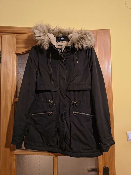Czarna damska  parka Zara rozm M