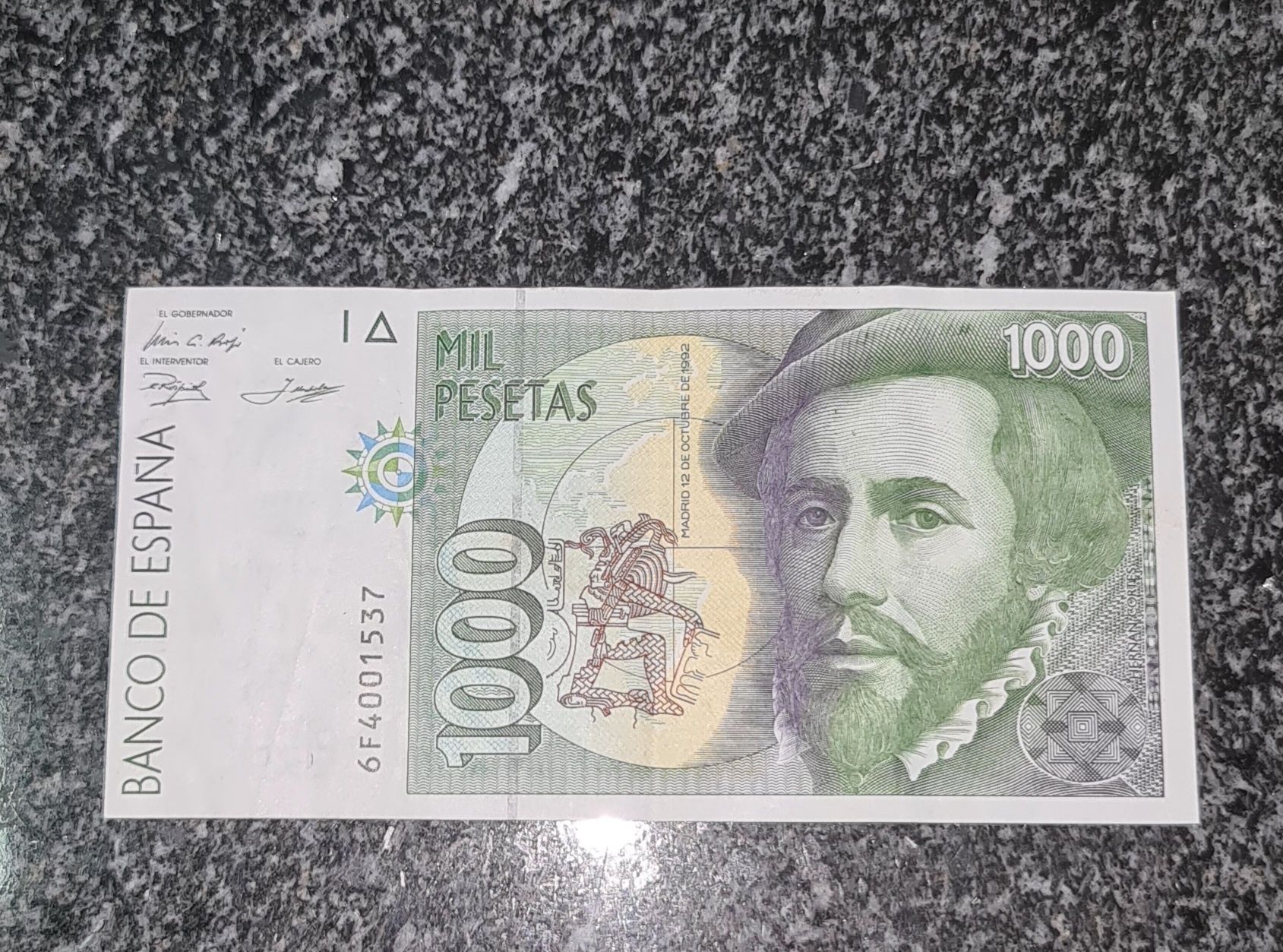 Nota de 1000 pesetas 1992