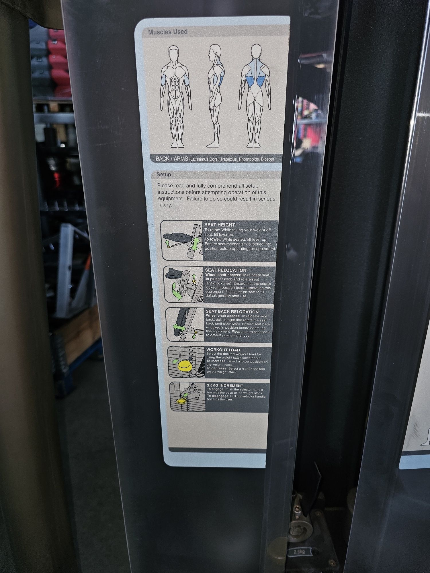 Maszyna na plecy tricepsy SEATED LAT PULLDOWN pulse technogym hes olym