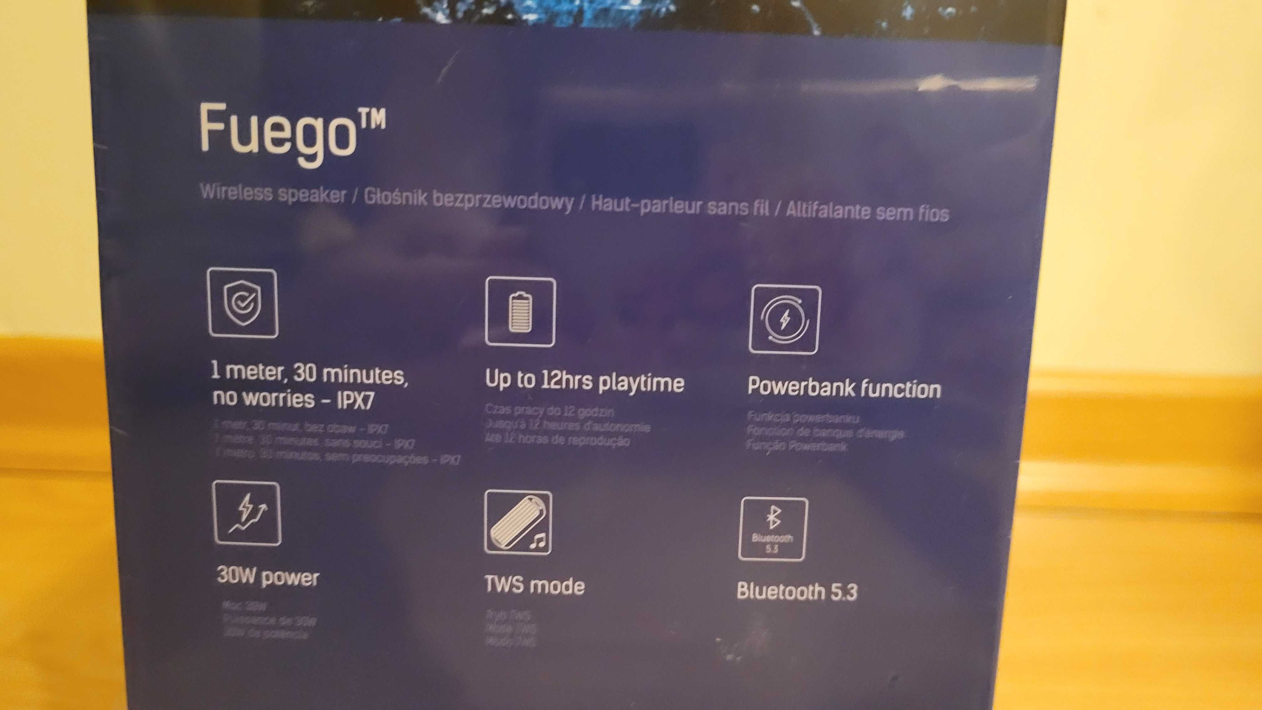 Sprzedam nowy głośnik przenośny bluetooth 3mk 3mk Fuego black