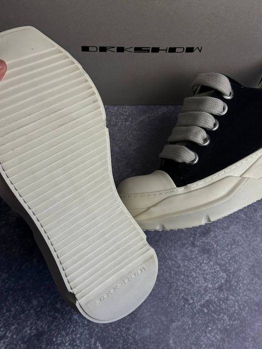 Rick Owens Ramones jumbo laces laces abstract кедв кроссовки черные 43