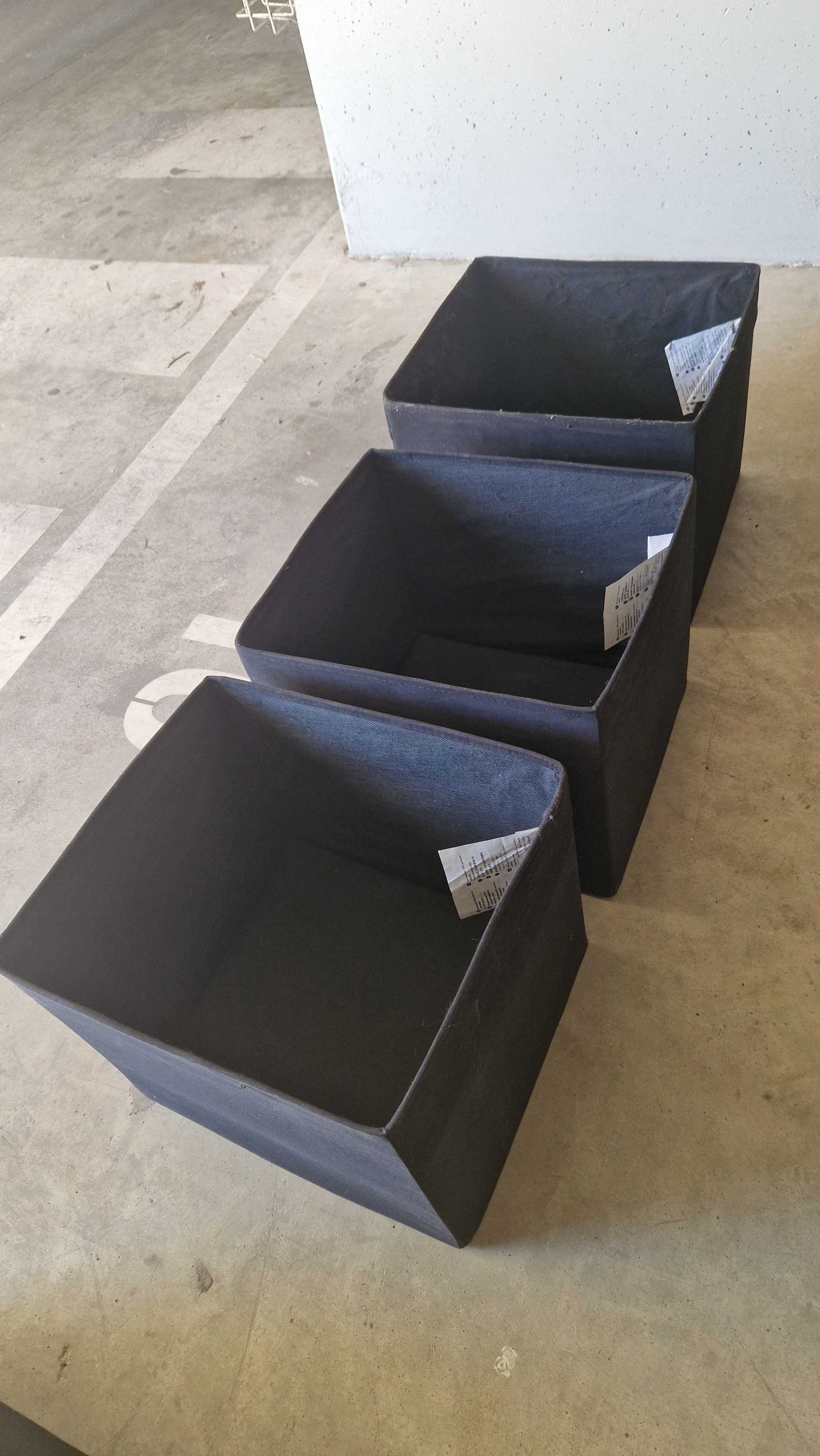 3 Caixas de arrumação Ikea, modelo Drona