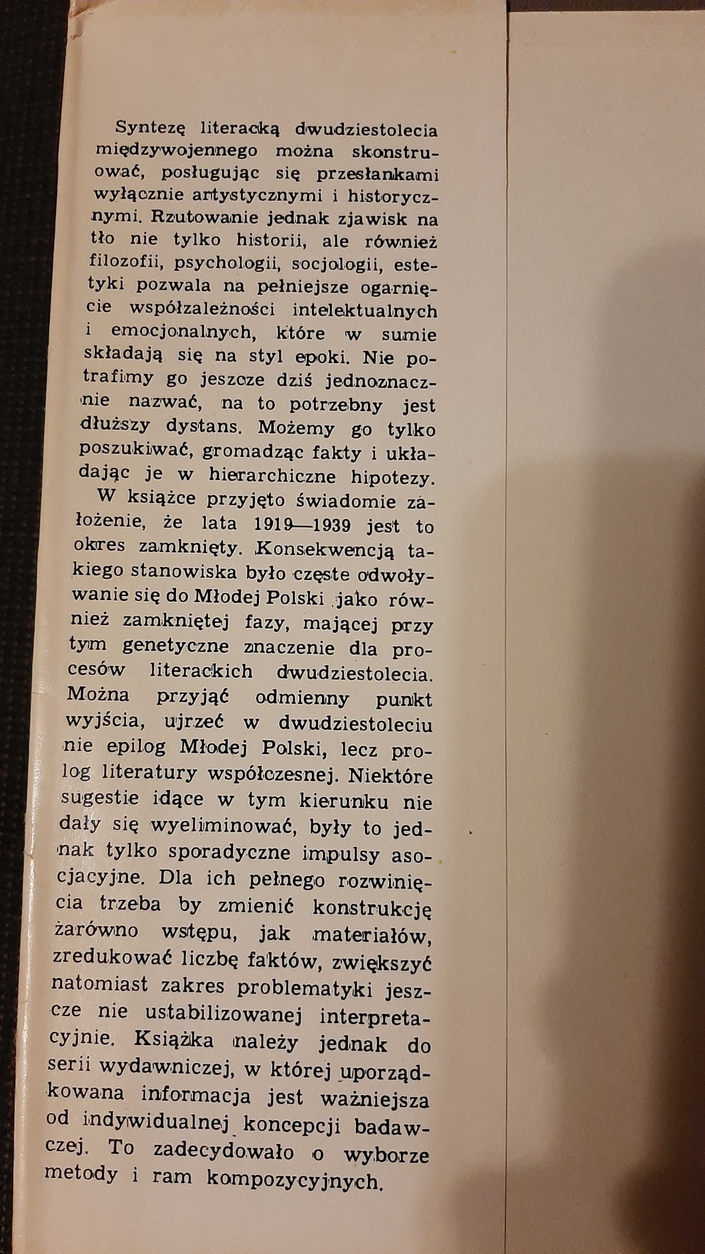 Lesław Eustachiewicz Dwudziestolecie 1919 -1939 międzywojenne historia