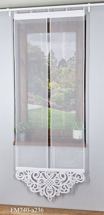 Gotowa Firanka Panelowa - Długa Na Okno Balkonowe Fr740 80 / 232 Cm