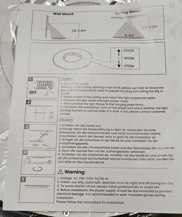 Plafon, Lampa sufitowa LED Combuh 28W 30cm
