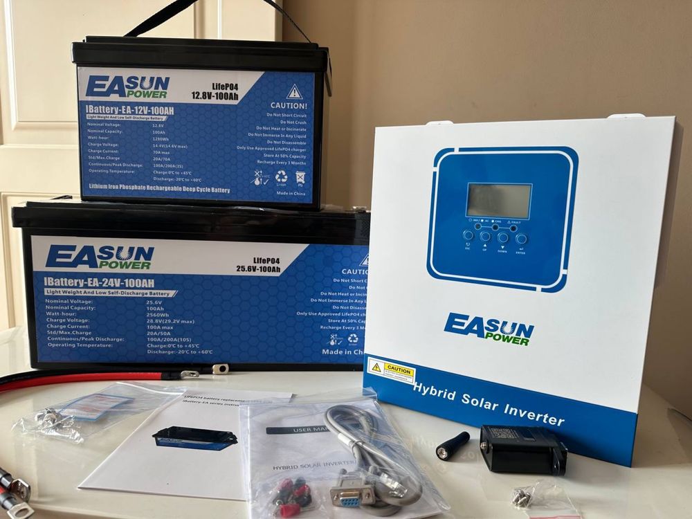 EASUN 3.2kW 24V WiFi Гібрид для СЕС + АКБ + мережі | Рішення під ключ