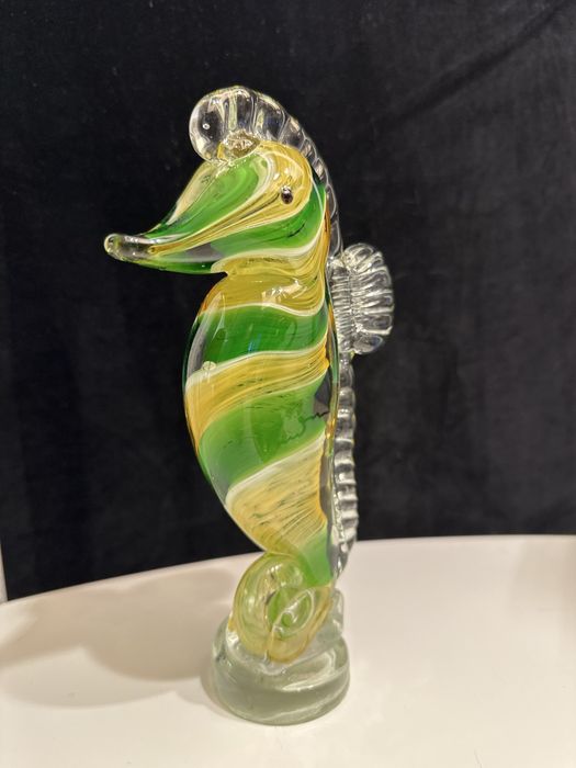 Szkło figurka murano konik morski wyjątkowy unikat vintage