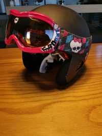 Kask wedze plus gogle monsrer High rozmiar 52-55